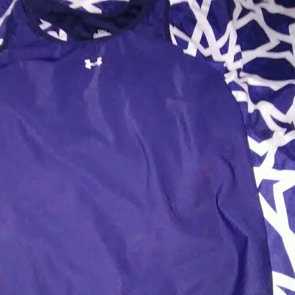 Navy blue under armour work out tang top